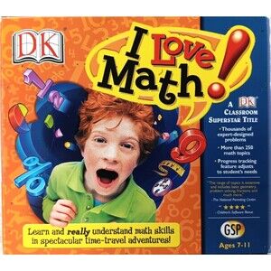 I Love Math! PC Video Game Ages 7-11 WIN MAC 2000 Dorling Kindersley